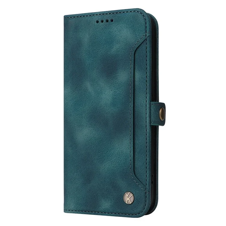 YIKATU YK-002 para Samsung Galaxy A14 5G / A14 4G Funda de Teléfono de Cuero PU con Soporte para Tarjetas y Billetera - Azul