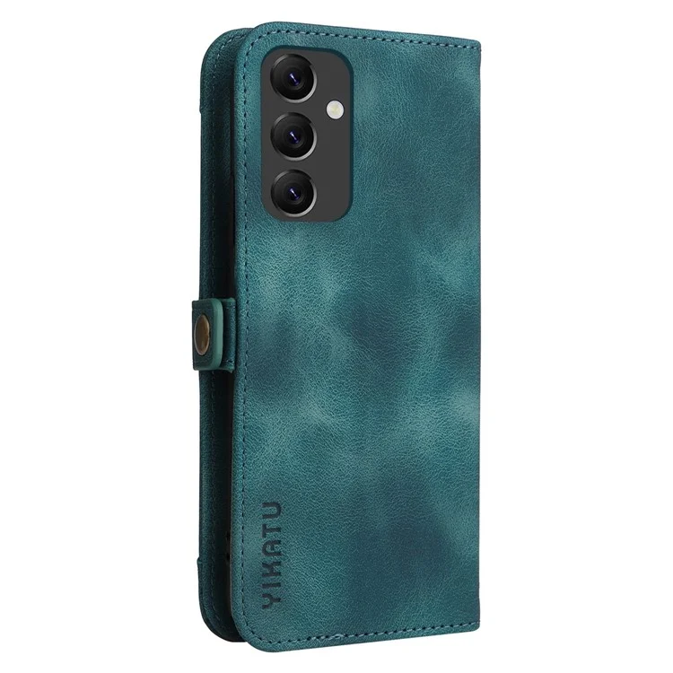 YIKATU YK-002 para Samsung Galaxy A14 5G / A14 4G Funda de Teléfono de Cuero PU con Soporte para Tarjetas y Billetera - Azul
