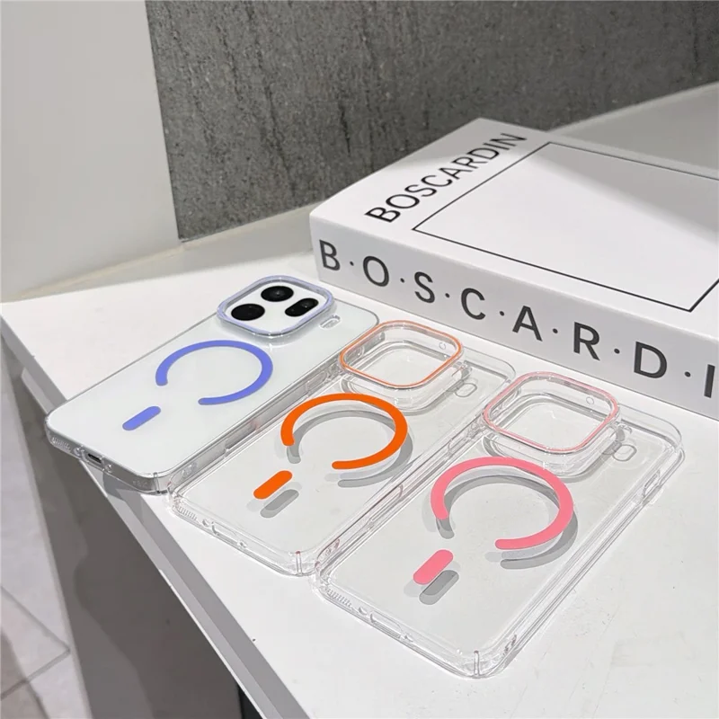 For Oppo Find X9 Pro 5G Magnetic Case Ultra Thin Clear PC Phone Back Cover - Black