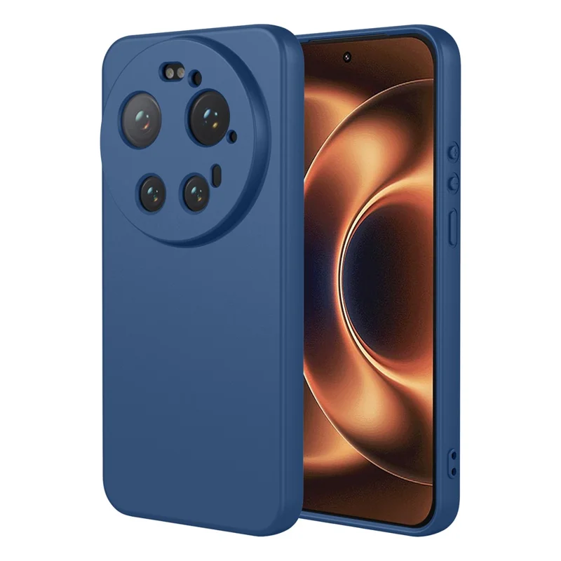 For Xiaomi 17 Ultra 5G Case Liquid Silicone Feel Soft TPU Protective Phone Cover - Blue
