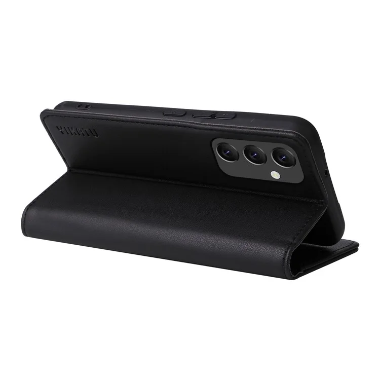 YIKATU YK-001 For Samsung Galaxy A14 5G / A14 4G PU Leather Full Protection Case Phone Stand Wallet Cover - Black