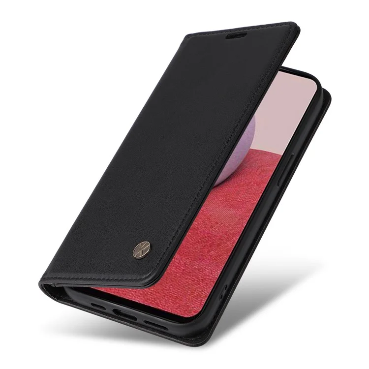 YIKATU YK-001 For Samsung Galaxy A14 5G / A14 4G PU Leather Full Protection Case Phone Stand Wallet Cover - Black