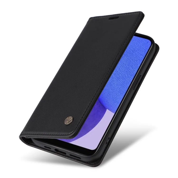 Yikatu YK-001 Для Samsung Galaxy A23e / Galaxy A23s Магнитная Автоматическая Поглощенная Кожаная Кожаная Крышка Для Кожи по Телефону с Подставкой с Подставкой - Черный