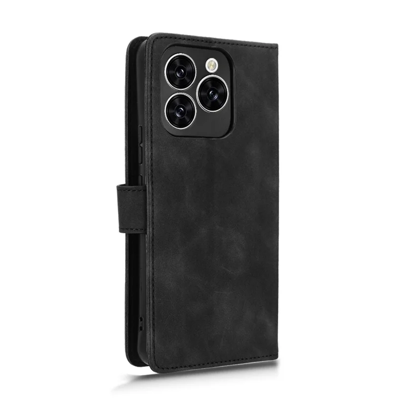 For Cubot Note 60 Leather Case Skin Feel Anti Drop Wallet Stand Flip Phone Cover - Black
