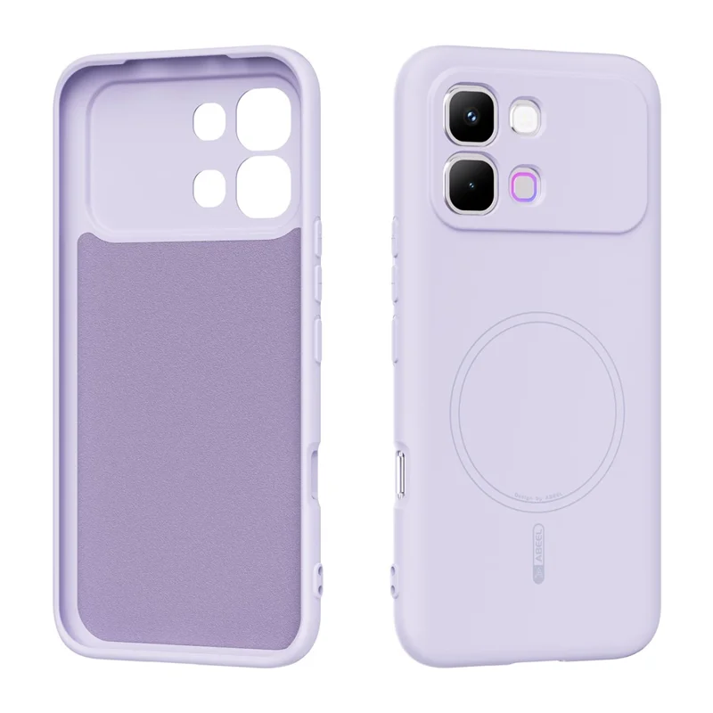 ABEEL For Infinix Note Edge 5G Magnetic Case Skin Touch Liquid Silicone Phone Back Cover - Purple