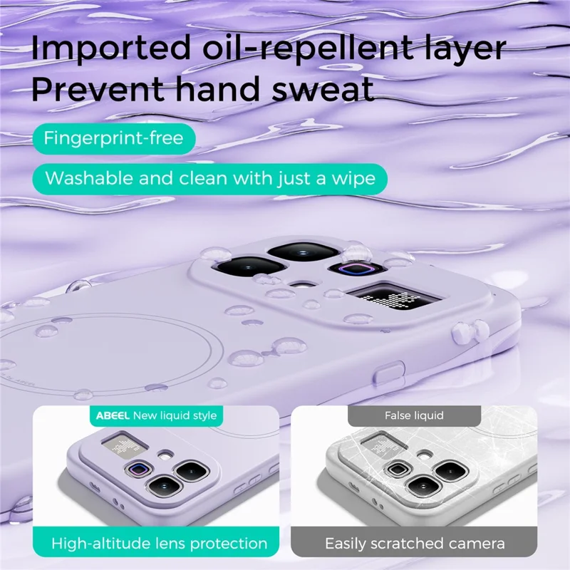 ABEEL For Infinix Note Edge 5G Magnetic Case Skin Touch Liquid Silicone Phone Back Cover - Purple