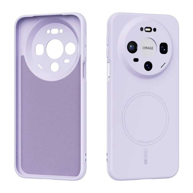 ABEEL For Huawei Mate 80 Pro / Mate 80 Magnetic Case Skin Touch Liquid Silicone Phone Back Cover - Purple