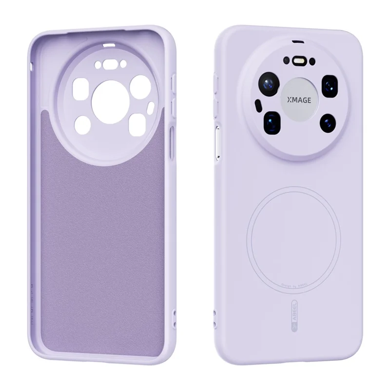 ABEEL For Huawei Mate 80 Pro Max Magnetic Case Skin Touch Liquid Silicone Phone Back Cover - Purple