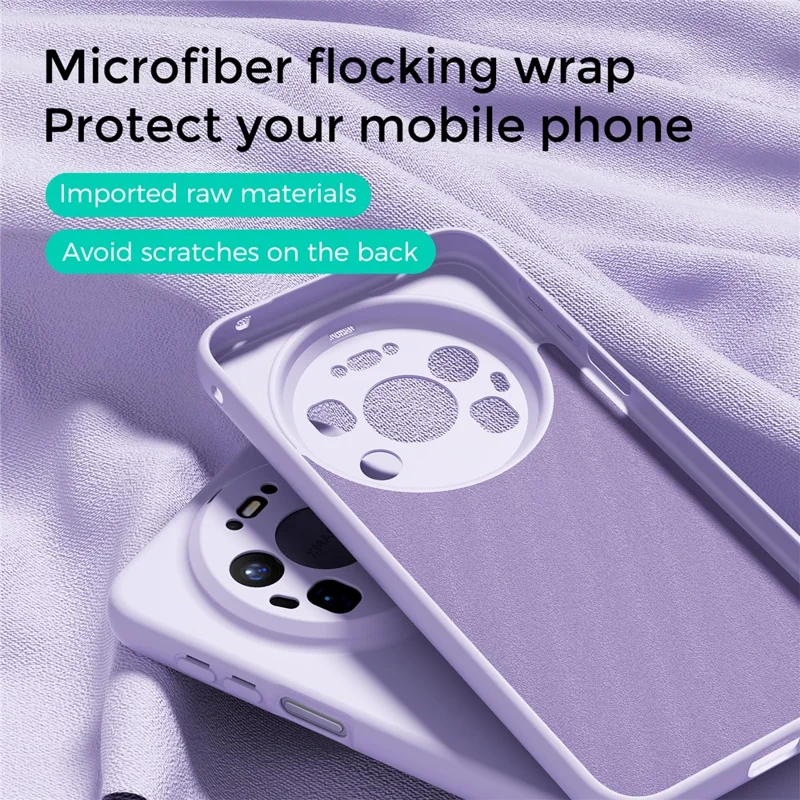 ABEEL For Huawei Mate 80 Pro Max Magnetic Case Skin Touch Liquid Silicone Phone Back Cover - Purple
