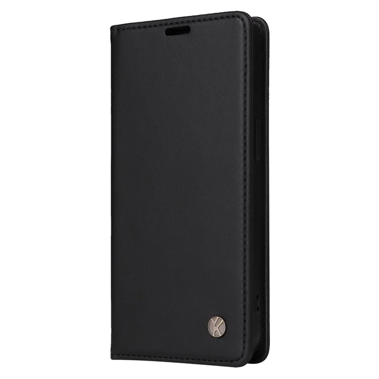 YIKATU YK-001 Para Samsung Galaxy S23+ Capa de Carteira de Couro PU com Fechamento Magnético Automático, Resistente a Choques, Dobrável, Suporte Protetora - Preta