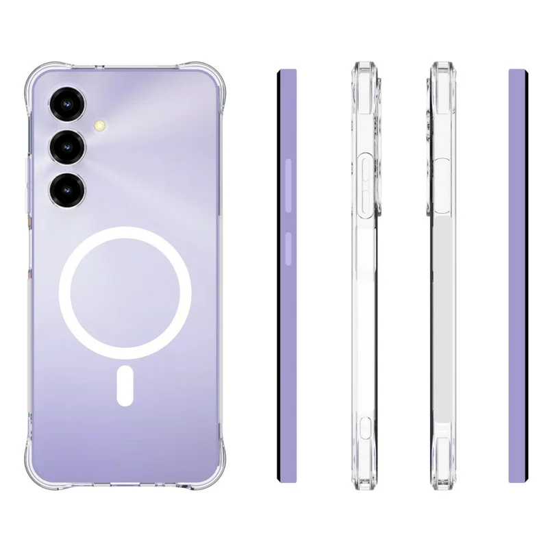 Bulk Purchasing For ZTE Blade V80 Max 4G Magnetic Case TPU Anti-drop Phone Back Cover Compatible with MagSafe - Transparent