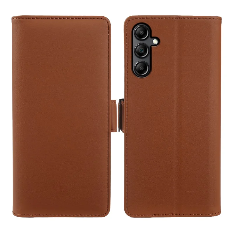 Leather Case For Samsung Galaxy A14 4G  /  5G Wallet Stand TPU + PU Skin-touch Cover - Brown