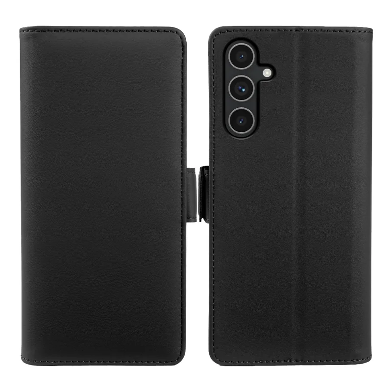 For Samsung Galaxy A34 5G Leather Case Wallet Stand TPU + PU Skin-touch Cover - Black