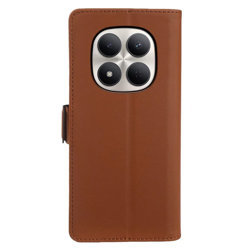 For Xiaomi Redmi Note 15 Pro+ 5G (Global) Leather Case Wallet Stand TPU + PU Skin-touch Cover - Brown