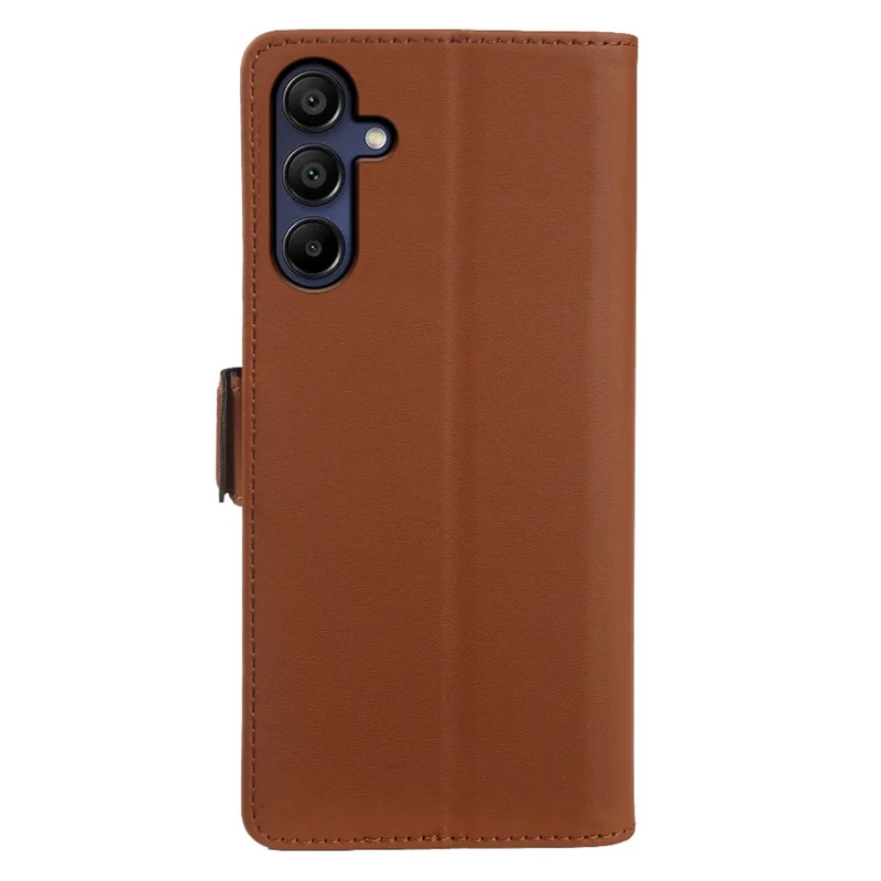 For Samsung Galaxy A15 4G Leather Case Wallet Stand TPU + PU Skin-touch Cover - Brown