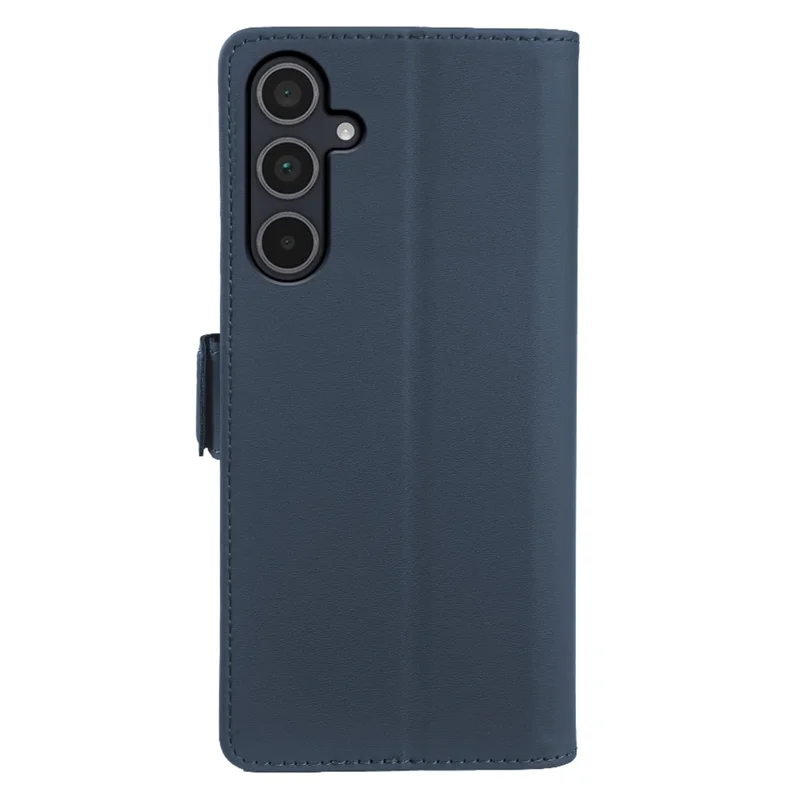 For Samsung Galaxy A55 5G Leather Case Wallet Stand TPU + PU Skin-touch Cover - Blue