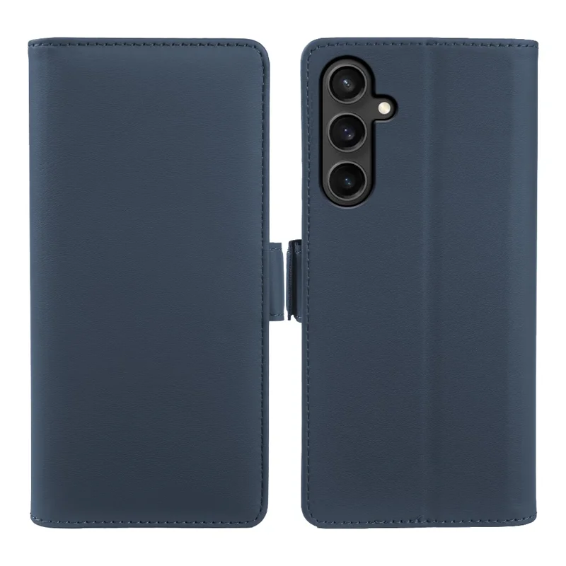 For Samsung Galaxy S23 FE Leather Case Wallet Stand TPU + PU Skin-touch Cover - Blue