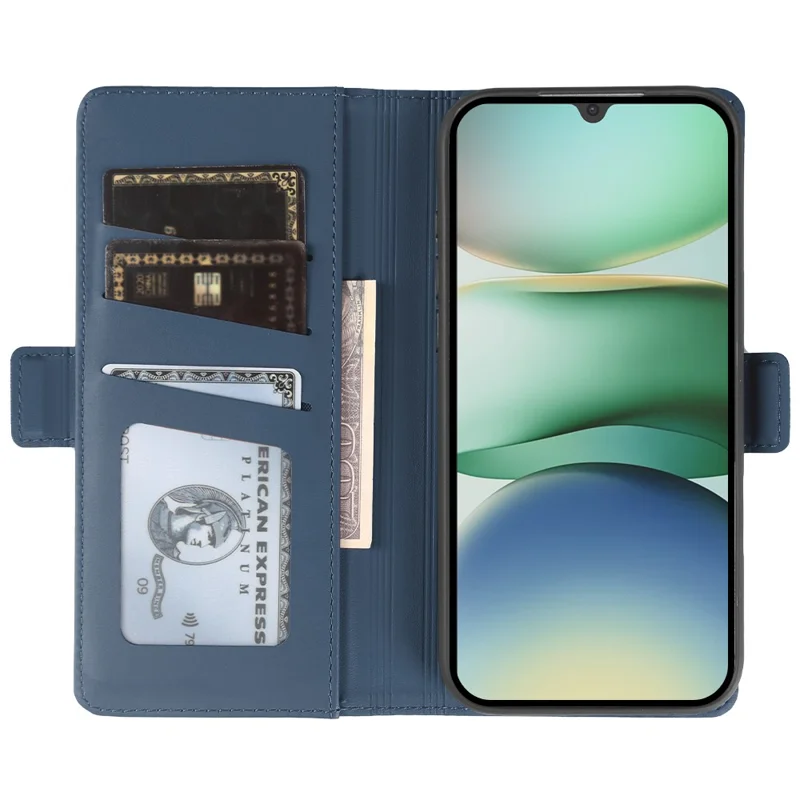 For Xiaomi Redmi A5 4G (171.7mm) Leather Case Wallet Stand TPU + PU Skin-touch Cover - Blue