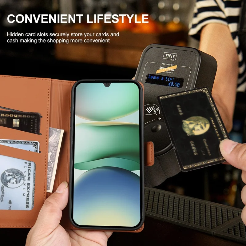 For Xiaomi Redmi A5 4G (171.7mm) Leather Case Wallet Stand TPU + PU Skin-touch Cover - Blue