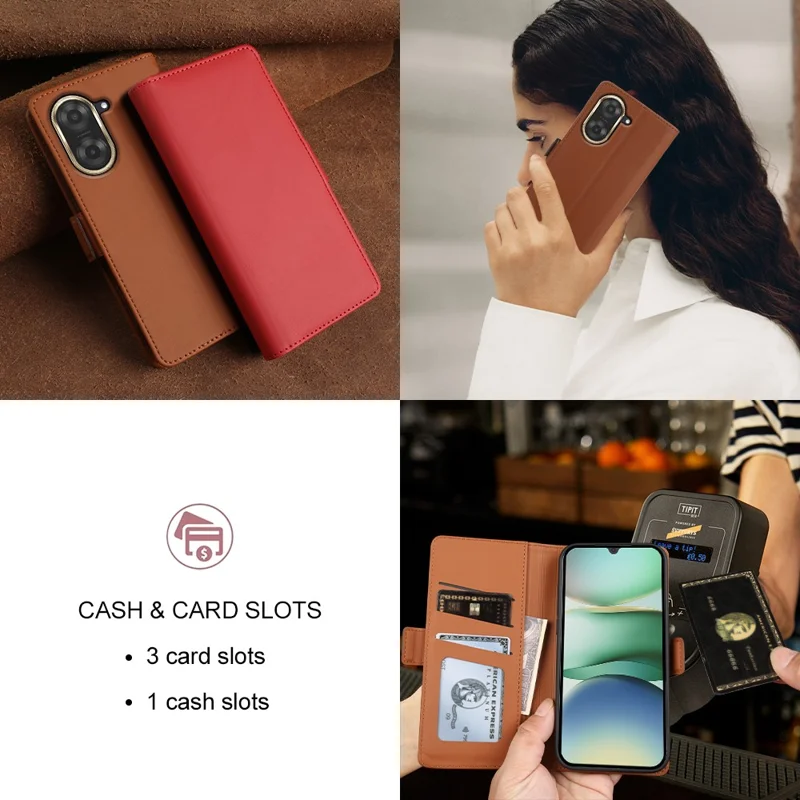For Xiaomi Redmi A5 4G (171.7mm) Leather Case Wallet Stand TPU + PU Skin-touch Cover - Blue