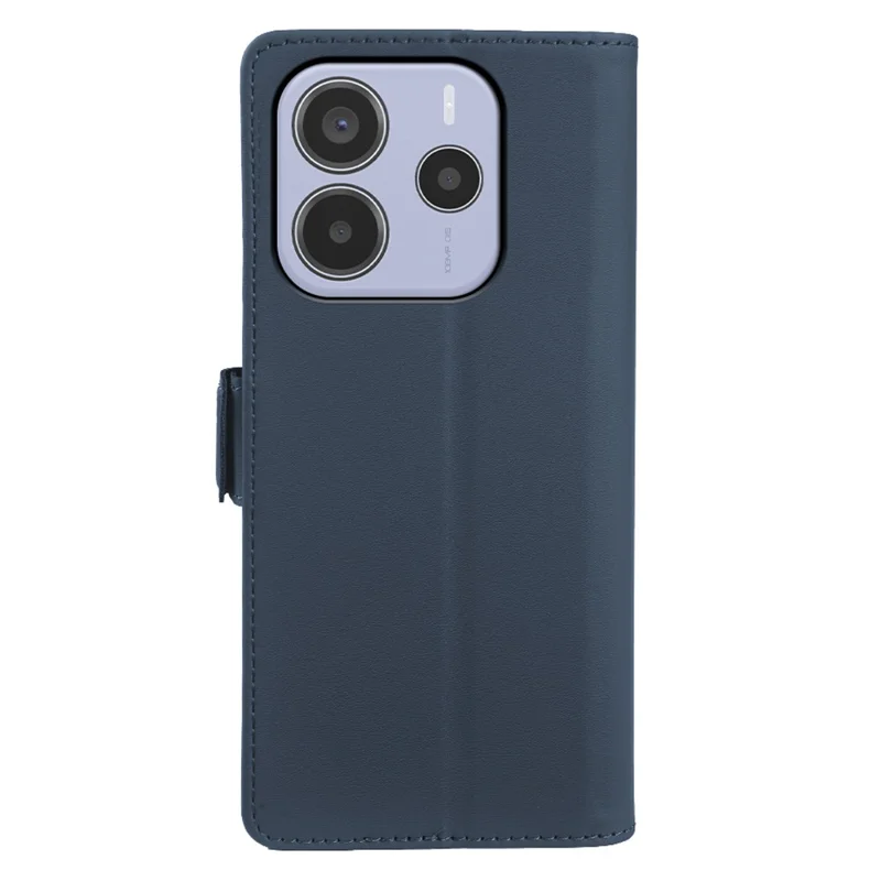 For Xiaomi Redmi Note 14 5G Leather Case Wallet Stand TPU + PU Skin-touch Cover - Blue