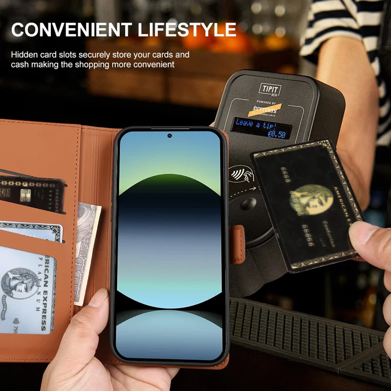 For Xiaomi Redmi Note 14 5G Leather Case Wallet Stand TPU + PU Skin-touch Cover - Blue