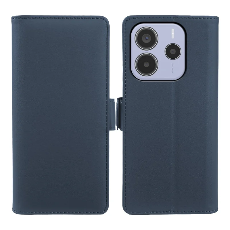 For Xiaomi Redmi Note 14 5G Leather Case Wallet Stand TPU + PU Skin-touch Cover - Blue