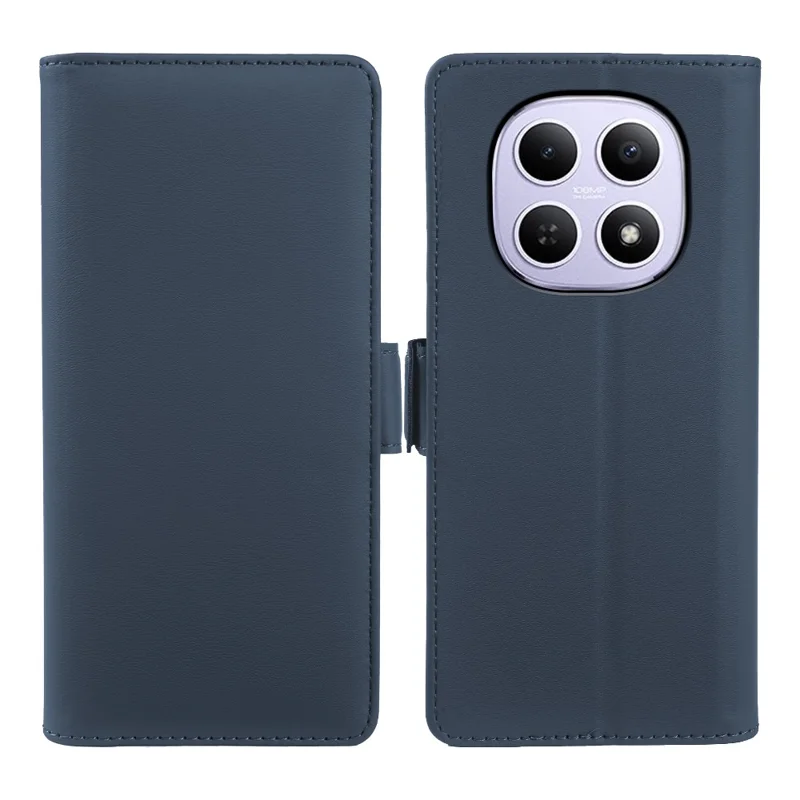 For Xiaomi Redmi Note 14 Pro 4G Leather Case Wallet Stand TPU + PU Skin-touch Cover - Blue