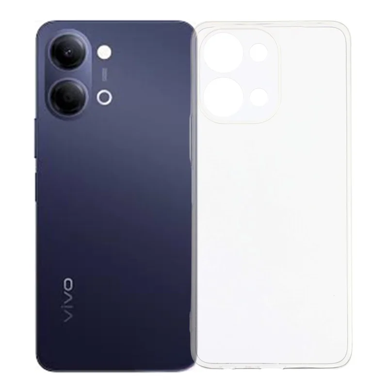 För vivo Y05 4G bakplatta ultratunn flexibel TPU klar mobilskal - Transparent