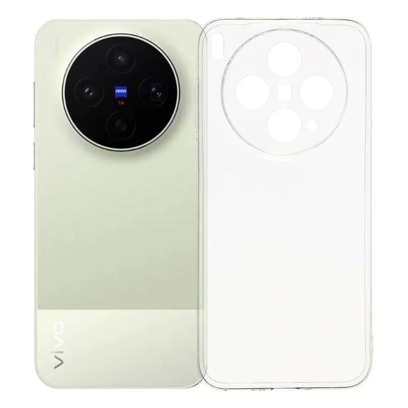 For vivo X300s 5G Back Cover Ultra Thin Flexible TPU Clear Phone Case - Transparent