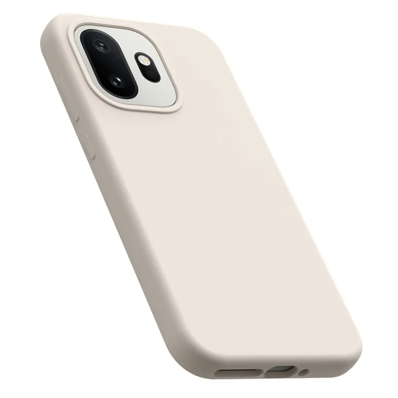 For OnePlus 15T 5G Case Skin-Friendly Liquid Silicone + PC Phone Cover - Antique White
