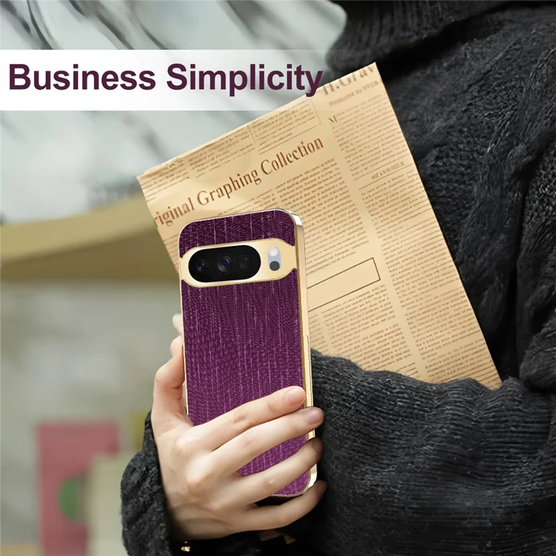 Case For Google Pixel 10 Pro  /  10 Electroplating Shooting Star Pattern PU + TPU + PC Phone Back Cover - Purple