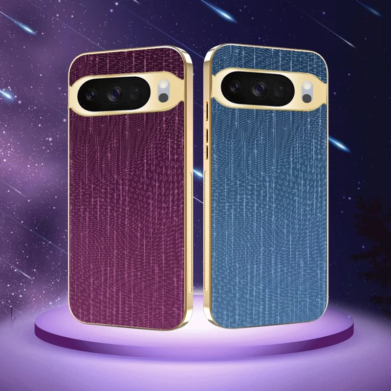 Case For Google Pixel 10 Pro  /  10 Electroplating Shooting Star Pattern PU + TPU + PC Phone Back Cover - Purple