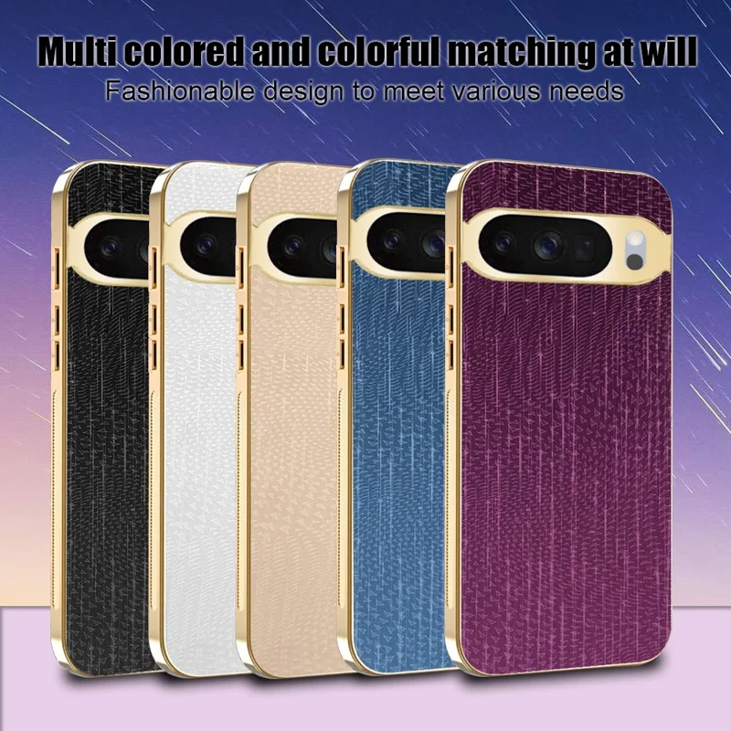 Case For Google Pixel 10 Pro  /  10 Electroplating Shooting Star Pattern PU + TPU + PC Phone Back Cover - Purple