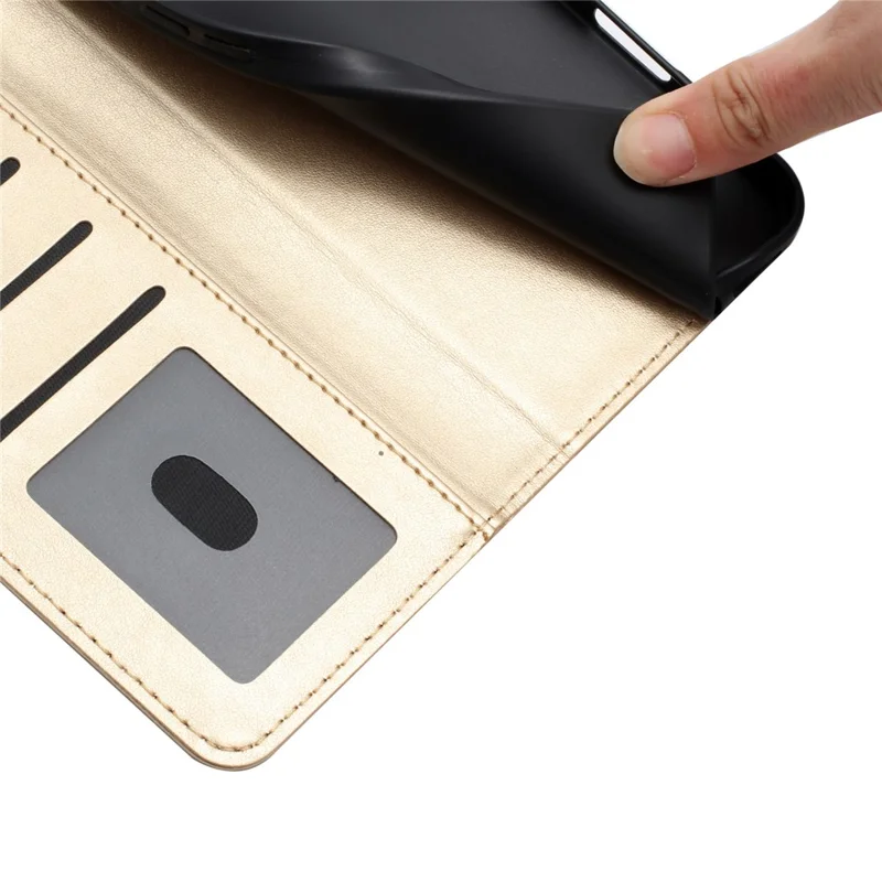 For Honor X8d 4G Wallet Case Litchi Texture Leather Flip Cover with Card Slots and Hand Strap - Brown