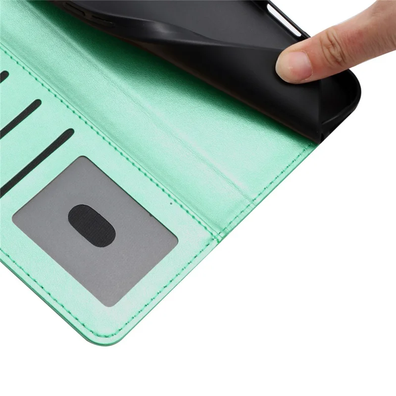 For Honor 400 5G (Global) Wallet Case Litchi Texture Leather Flip Cover with Card Slots and Hand Strap - Green
