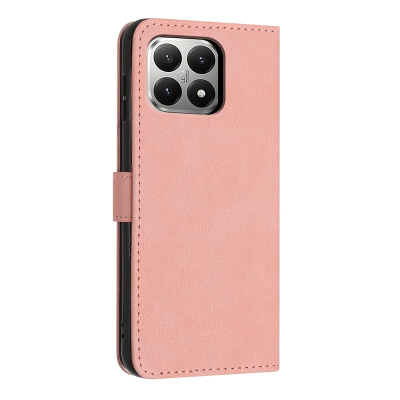 For Xiaomi 15T Wallet Case Litchi Texture Leather Flip Cover with Card Slots and Hand Strap - Pink