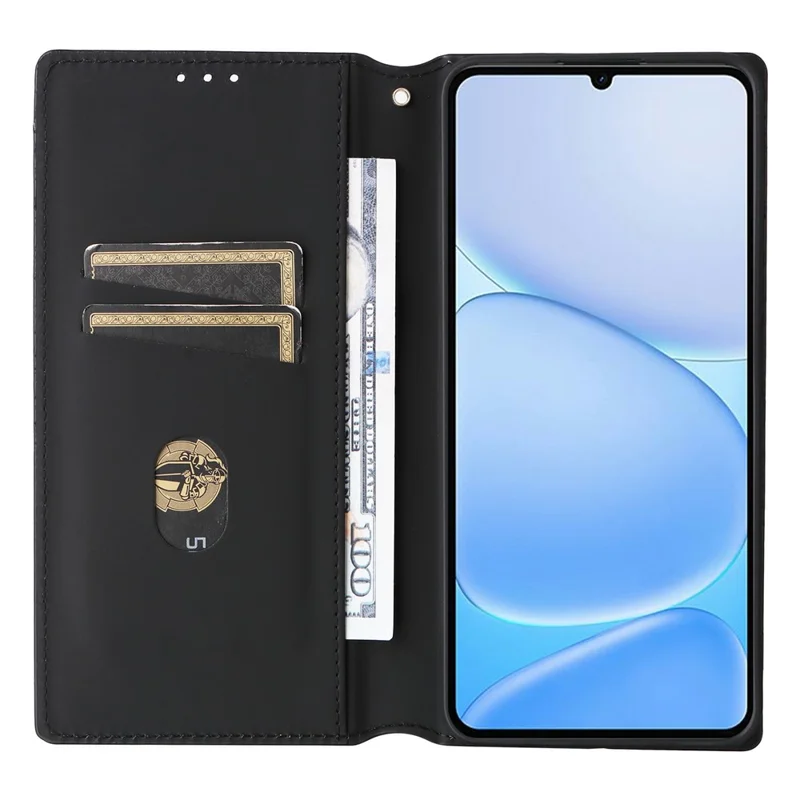 For Realme Note 80 4G Case Wallet Rhombus Imprinted PU Leather Phone Cover - Silver