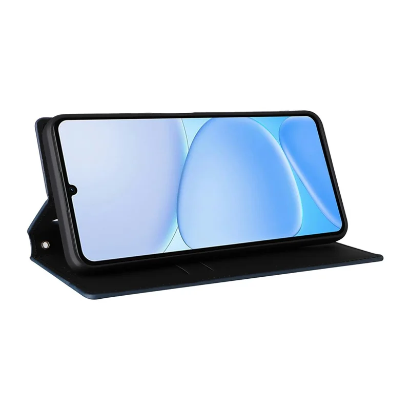 For Realme Note 80 4G Case Wallet Rhombus Imprinted PU Leather Phone Cover - Silver