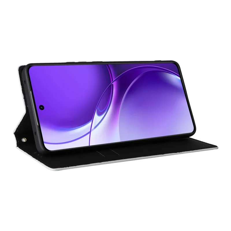 For Realme P4 Power 5G Case Wallet Rhombus Imprinted PU Leather Phone Cover - Silver