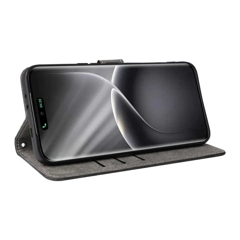 For TECNO Camon 50 Pro 4G Case Wallet RFID Blocking PU Leather Phone Cover Stand with Strap - Black