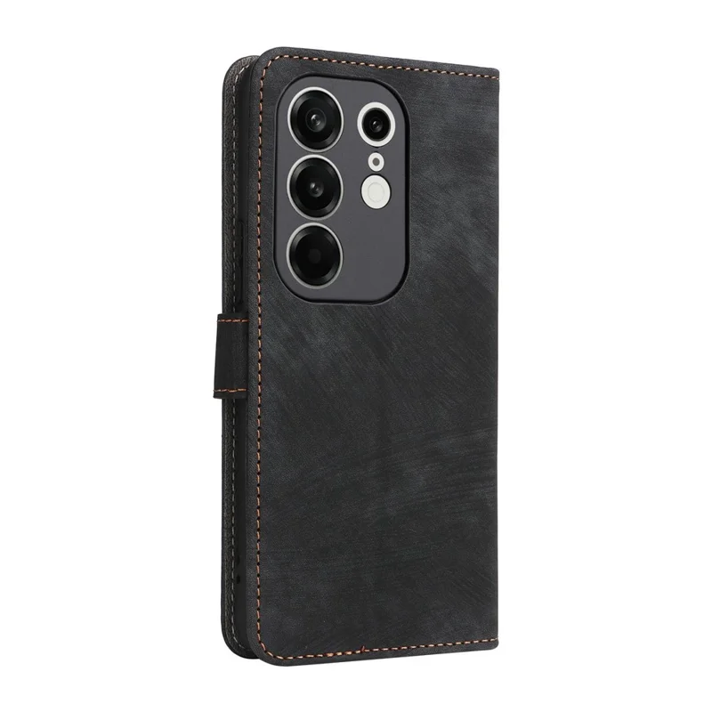 For TECNO Camon 50 Pro 4G Case Wallet RFID Blocking PU Leather Phone Cover Stand with Strap - Black