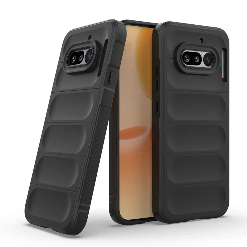 For Nothing Phone (4a) Phone Case Anti-Drop Soft TPU Rugged Back Cover - Black