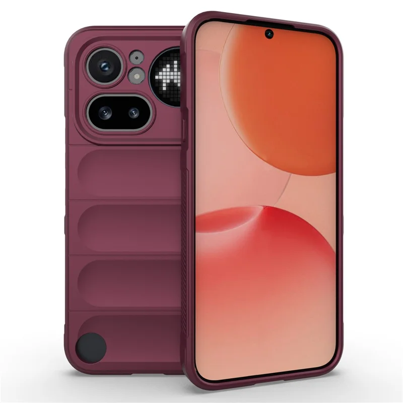 AMORUS Funda para Nothing Phone (4a) Pro, Funda Antigolpes de TPU Suave y Resistente - Rojo Vino