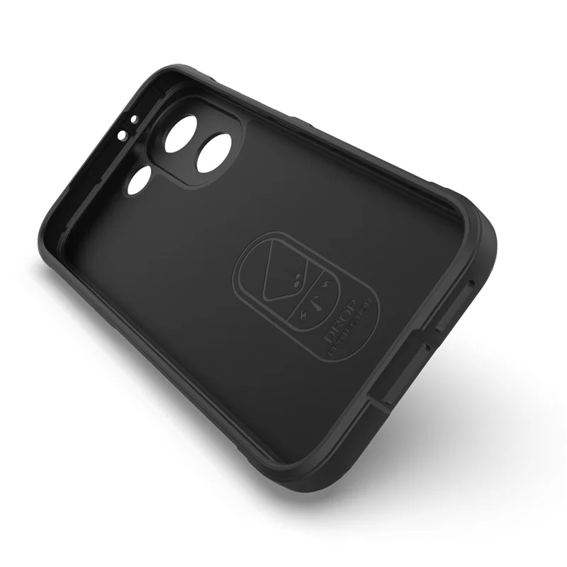 Phone Case For Xiaomi Poco X8 Pro 5G  /  Redmi Turbo 5 5G Anti-Drop Soft TPU Rugged Back Cover - Black