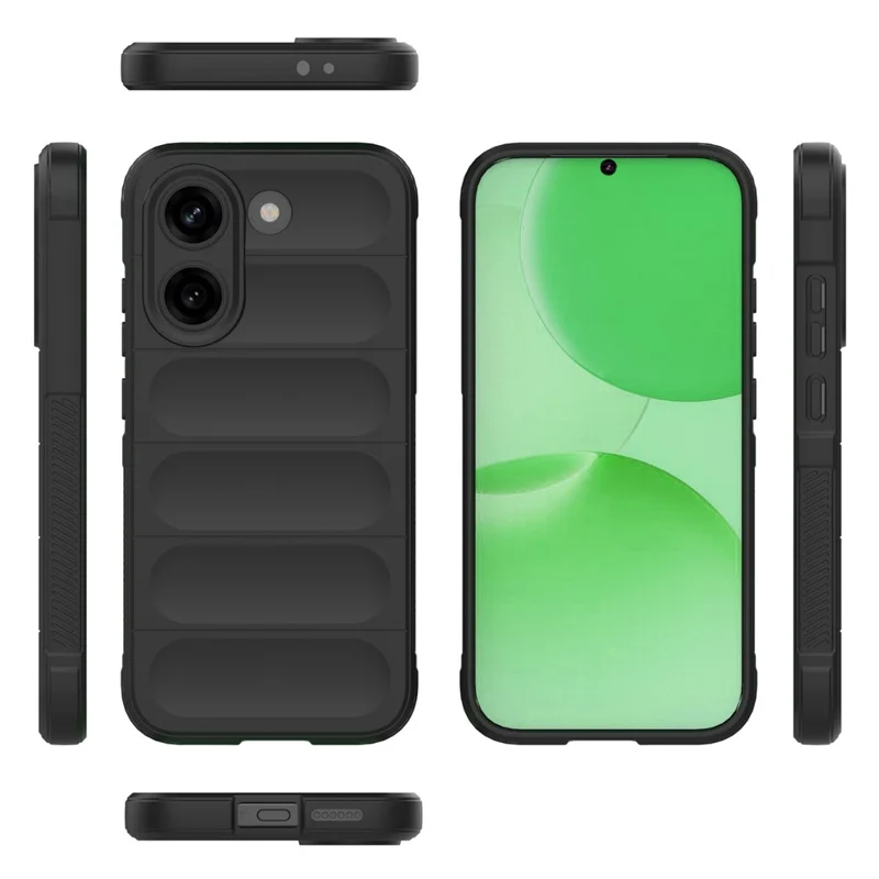 Phone Case For Xiaomi Poco X8 Pro 5G  /  Redmi Turbo 5 5G Anti-Drop Soft TPU Rugged Back Cover - Black