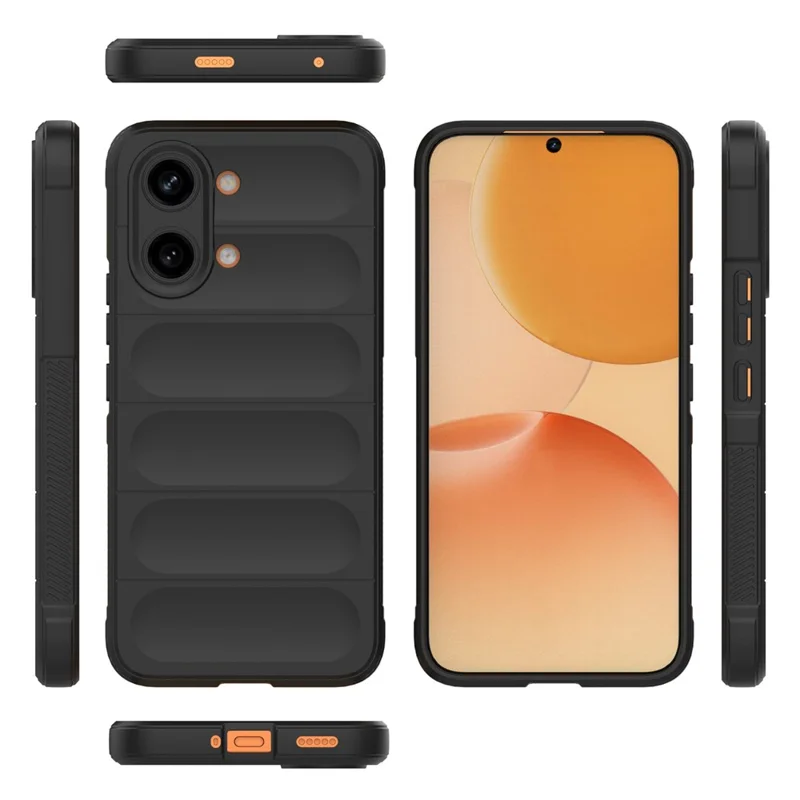 Phone Case For Xiaomi Poco X8 Pro Max 5G  /  Redmi Turbo 5 Max 5G Anti-Drop Soft TPU Rugged Back Cover - Black