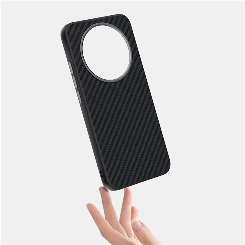 ABEEL Magnetic Case For Honor Magic8 Lite 5G  /  X9d 5G  /  X70 5G Carbon Fiber Texture Phone Back Cover - Black