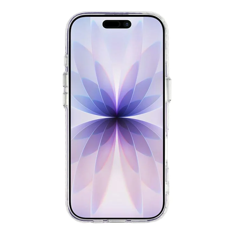 For iPhone 17 Magnetic Case Ripple Pattern Clear Acrylic PC Protective Cover Compatible with MagSafe - Purple