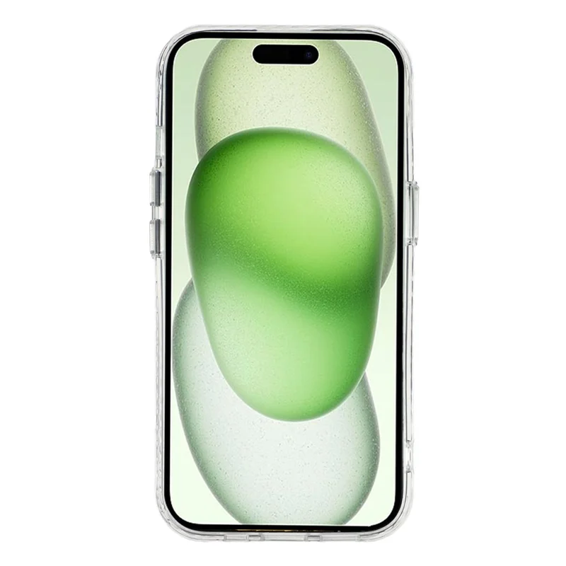 For iPhone 15 Magnetic Case Ripple Pattern Clear Acrylic PC Protective Cover Compatible with MagSafe - Grey